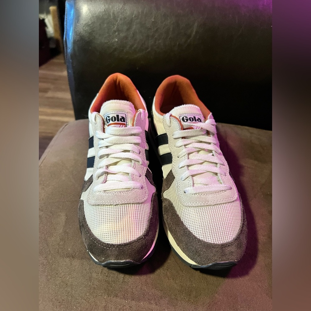Gola Daytona Chute Mens Casual Sneakers in Off White Tabacco - men’s 9 US / - Picture 4 of 12